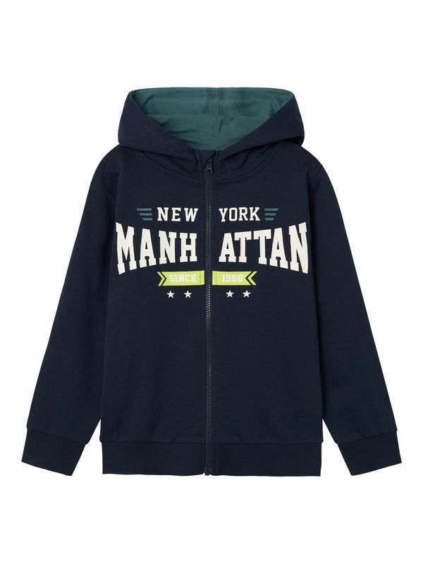 NAME IT NAME IT Суичъри с качулка 'Batool'  морскосиньо / петрол / ябълка / бяло