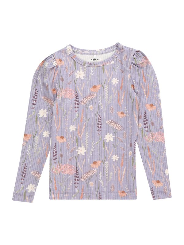 NAME IT NAME IT Тениска 'BEATE'  зелено / люляк / оранжево / бяло