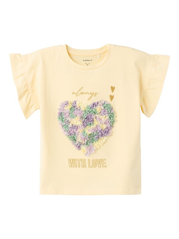 NAME IT NAME IT Тениска 'DEBRA'  жълто / зелено / люляк / лавандула