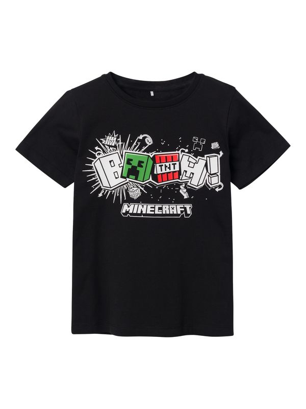 NAME IT NAME IT Тениска 'DINKO'  тревнозелено / червено / черно / мръсно бяло