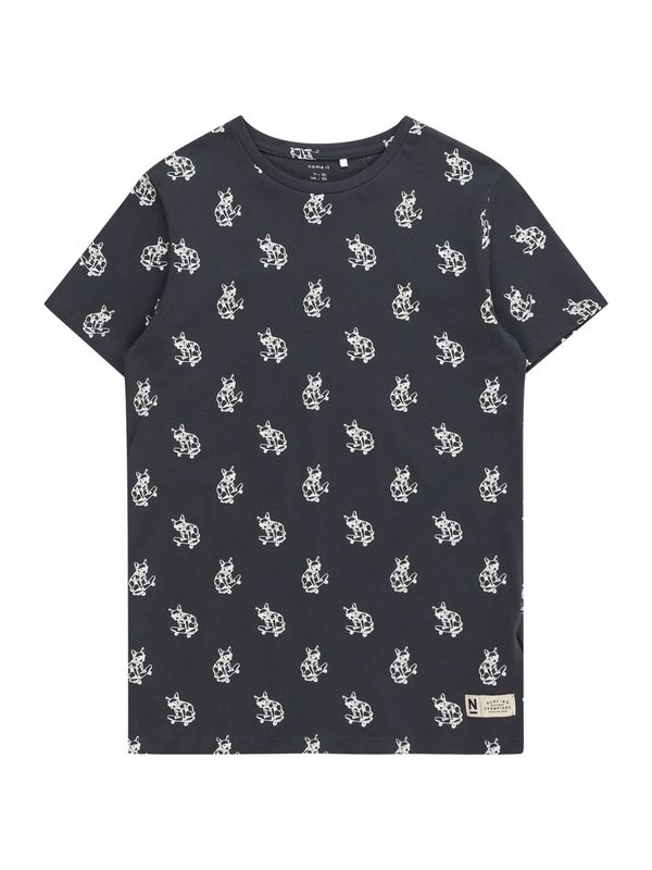 NAME IT NAME IT Тениска 'DOMAT'  тъмносиньо / бяло