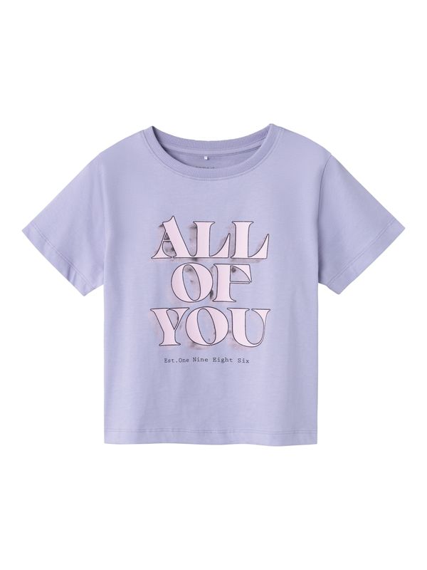 NAME IT NAME IT Тениска 'DULEROD'  люляк / розе / черно