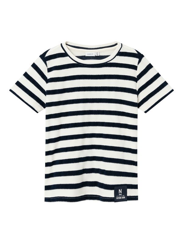 NAME IT NAME IT Тениска 'DUNSTER'  тъмносиньо / мръсно бяло