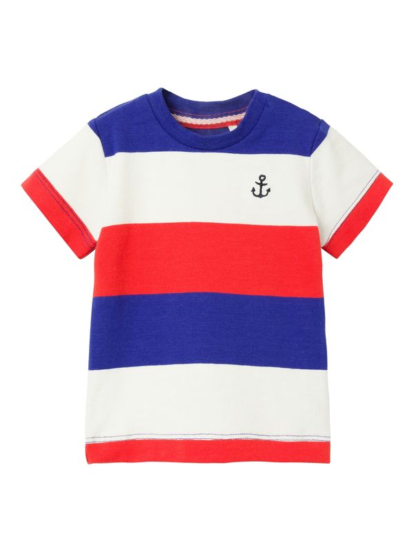 NAME IT NAME IT Тениска 'FACTS'  кралско синьо / светлочервено / бяло
