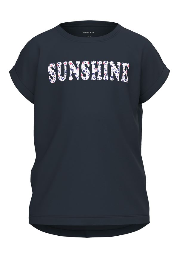 NAME IT NAME IT Тениска 'FAMMA'  сапфирено синьо / тъмнолилаво / розово / бяло