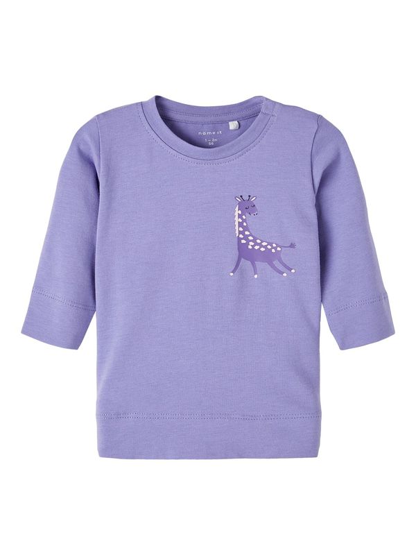 NAME IT NAME IT Тениска 'FOLIE'  лилав / виолетов / бяло