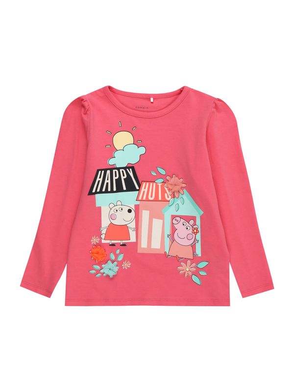 NAME IT NAME IT Тениска 'FYMA PEPPAPIG'  светлосиньо / оранжево / розово / бяло