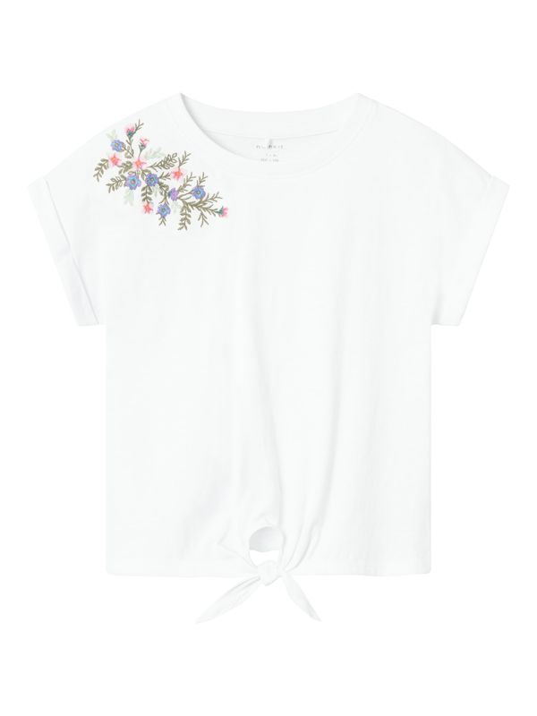 NAME IT NAME IT Тениска 'HALAKSE'  маслина / лилав / бледорозово / бяло