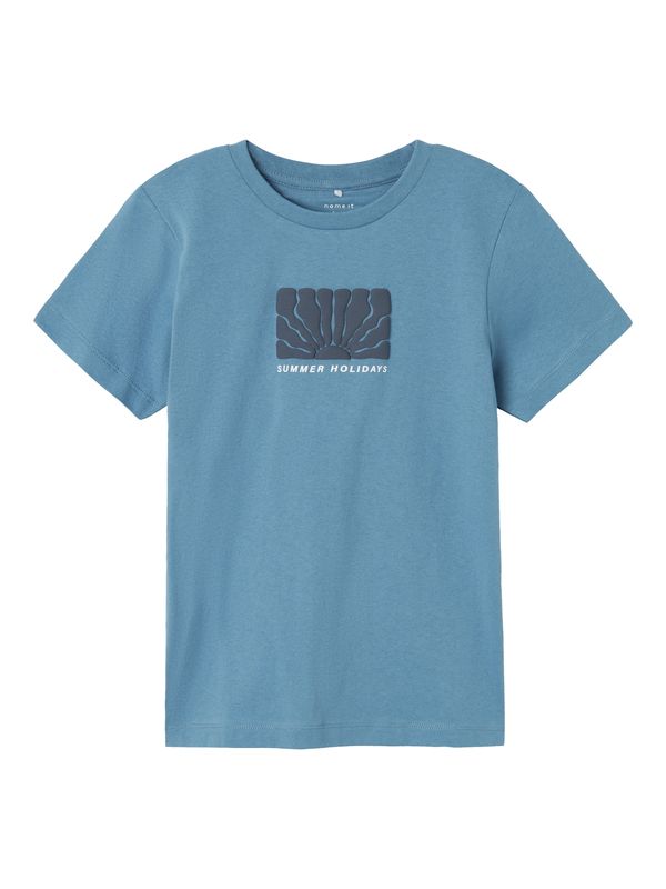 NAME IT NAME IT Тениска 'HALBERT'  синьо / морскосиньо / бяло