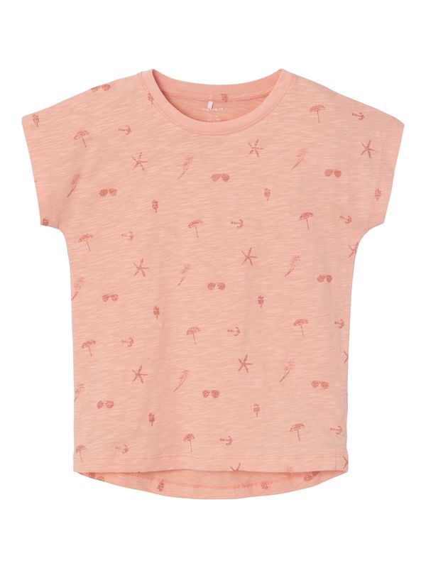 NAME IT NAME IT Тениска 'HALDA'  пастелно оранжево / тъмнооранжево