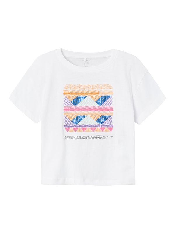 NAME IT NAME IT Тениска 'HAMBI'  синьо / оранжево / черно / бяло