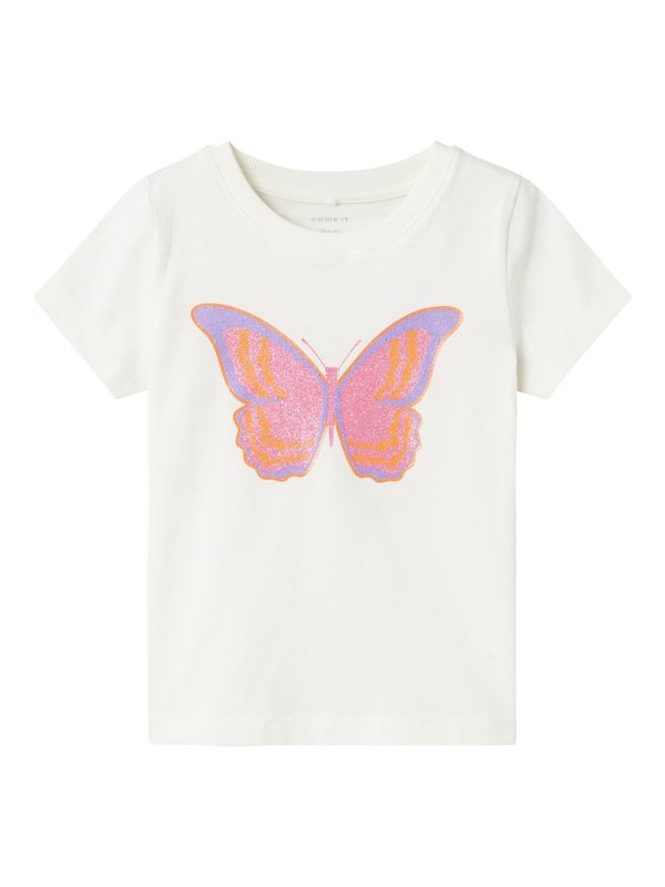 NAME IT NAME IT Тениска 'HANNE'  лилав / оранжево / бледорозово / мръсно бяло