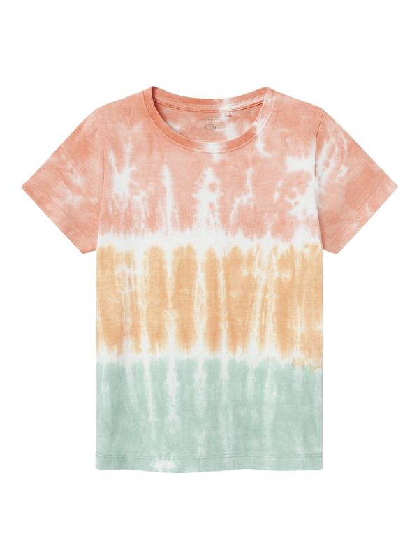 NAME IT NAME IT Тениска 'HASSY'  мента / оранжево / мандарина / бяло