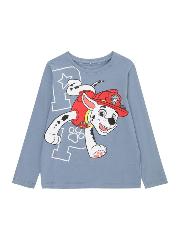 NAME IT NAME IT Тениска 'Julian'  гълъбово синьо / червено / черно / бяло