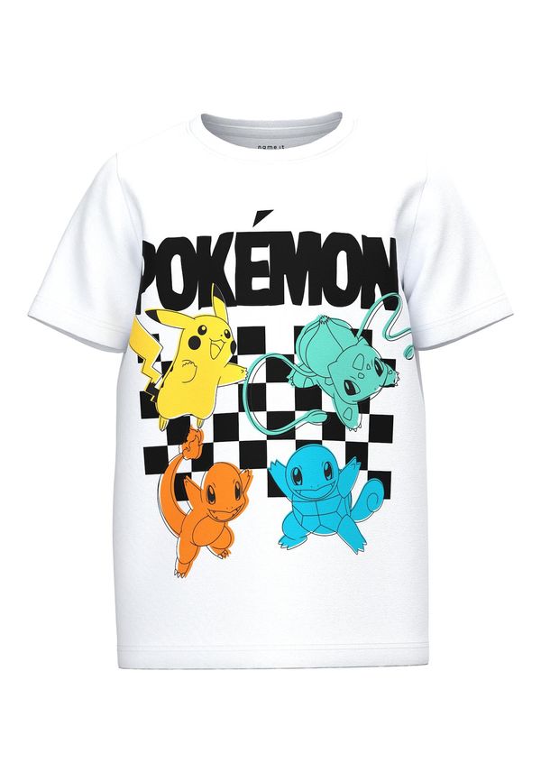 NAME IT NAME IT Тениска 'Julin'  светлосиньо / жълто / черно / бяло