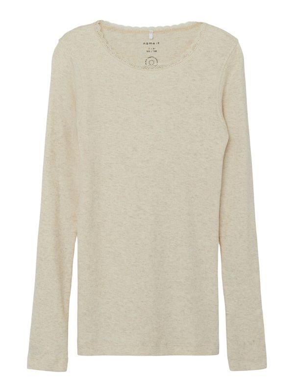 NAME IT NAME IT Тениска 'Kab'  бежово меланж