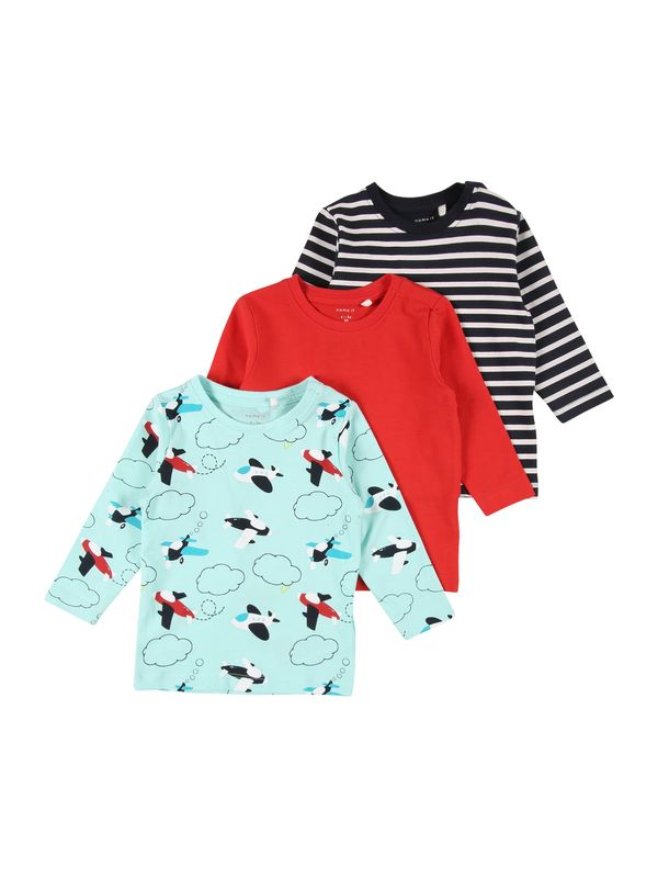 NAME IT NAME IT Тениска 'MAGNUS'  светлосиньо / тъмносиньо / жълто / червено / бяло