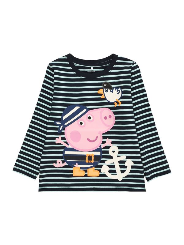 NAME IT NAME IT Тениска 'Mister Peppapig'  светлосиньо / тъмносиньо / розово / мръсно бяло