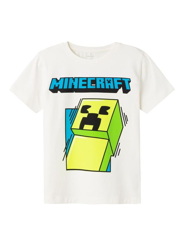 NAME IT NAME IT Тениска 'MOBIN'  кремаво / светлосиньо / жълто / лайм