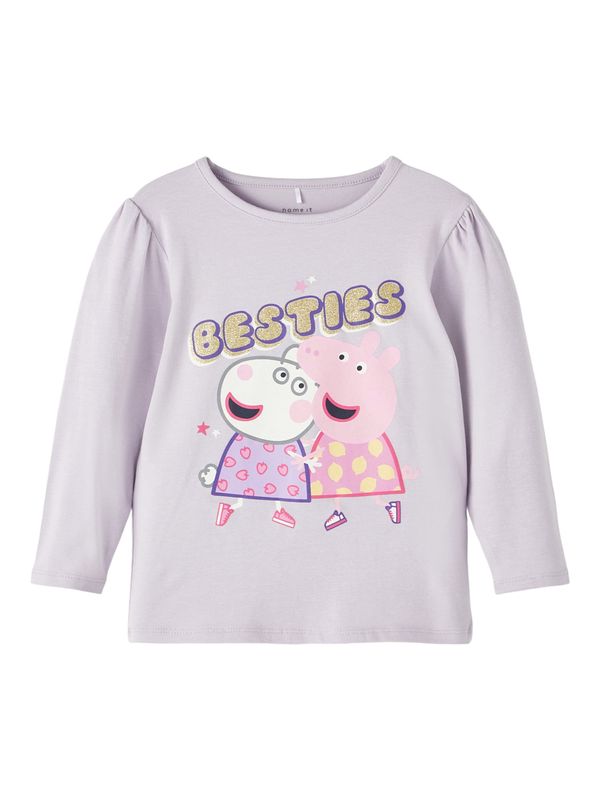 NAME IT NAME IT Тениска 'Nora'  злато / светлолилаво / бледорозово / бяло