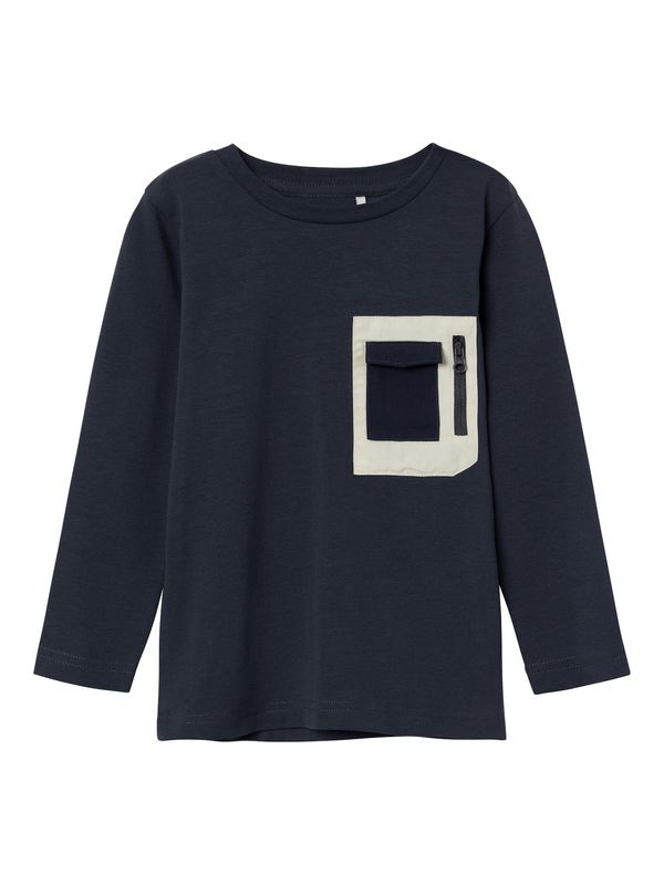 NAME IT NAME IT Тениска 'SABAN'  тъмносиньо / бяло