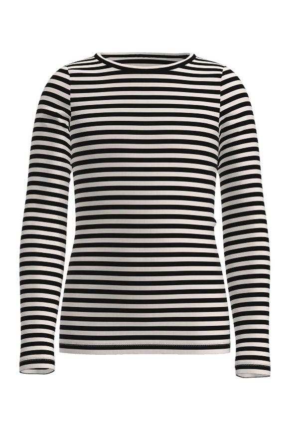 NAME IT NAME IT Тениска 'SURAJA'  черно / мръсно бяло