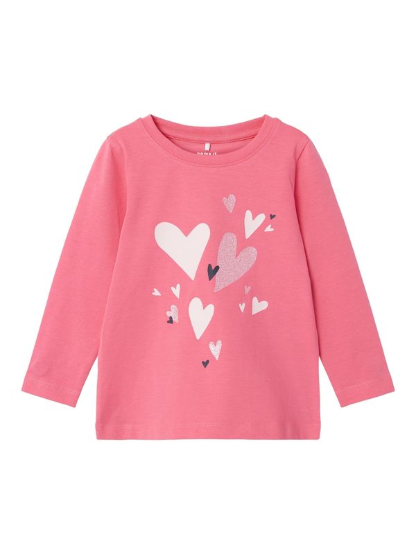 NAME IT NAME IT Тениска 'TALULU'  розово / черно / бяло