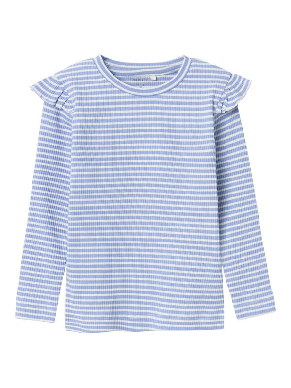 NAME IT NAME IT Тениска 'TELILLA'  гълъбово синьо / бяло