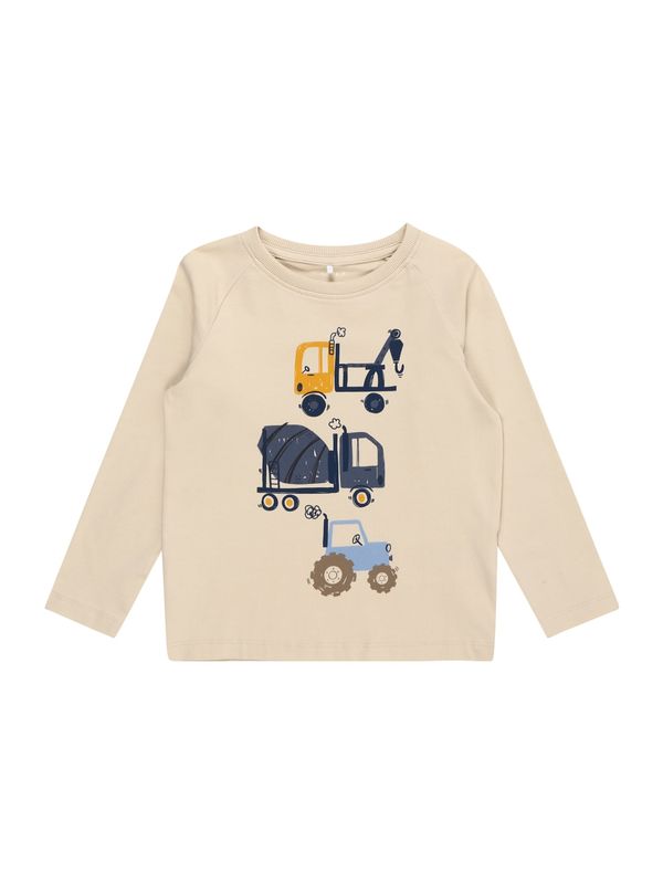 NAME IT NAME IT Тениска 'THURE'  кремаво / нейви синьо / светлосиньо / сиво