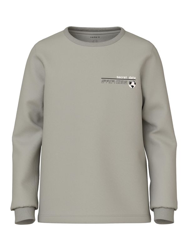 NAME IT NAME IT Тениска 'TREFOR'  сиво-бежово / черно / бяло