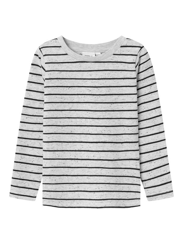 NAME IT NAME IT Тениска 'TRUMAN'  светлосиво / черно