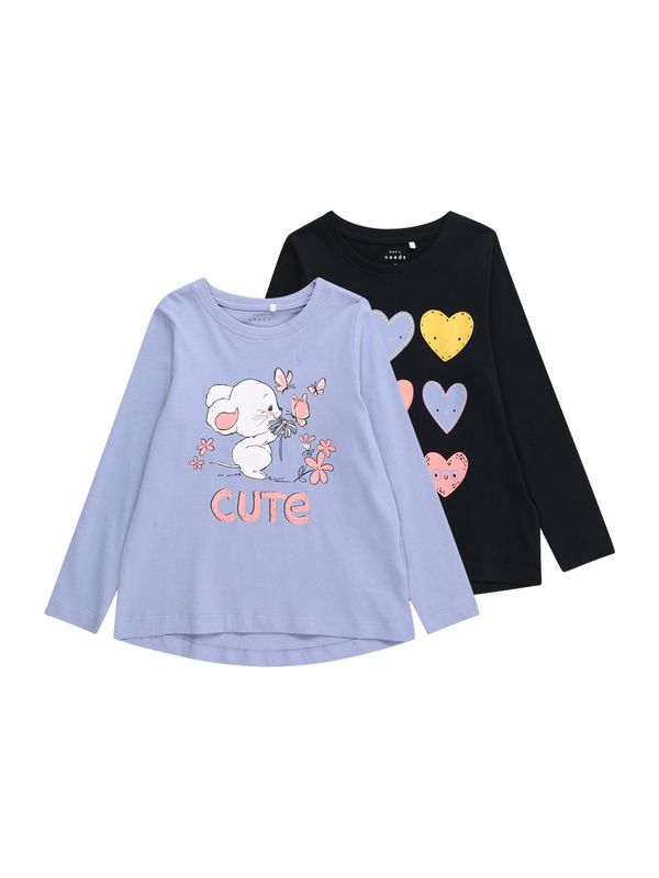 NAME IT NAME IT Тениска  тъмносиньо / жълто / светлолилаво / бледорозово / бяло