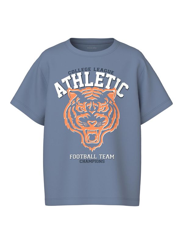 NAME IT NAME IT Тениска 'VAGNO'  нейви синьо / опал / мандарина / бяло