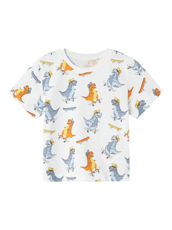 NAME IT NAME IT Тениска 'VALTHER'  опал / светлосиньо / тъмнооранжево / бяло