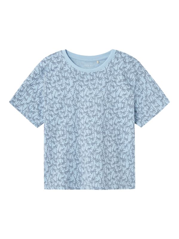 NAME IT NAME IT Тениска 'VALTHER'  опушено синьо / светлосиньо