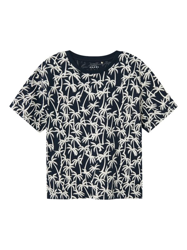 NAME IT NAME IT Тениска 'VALTHER'  сапфирено синьо / бяло