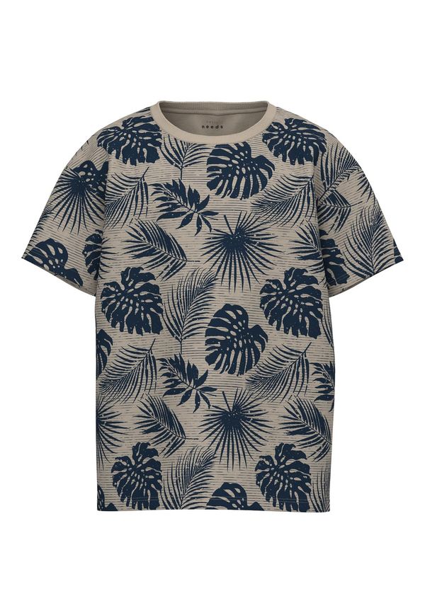 NAME IT NAME IT Тениска 'VALTHER'  тъмнобежово / нейви синьо