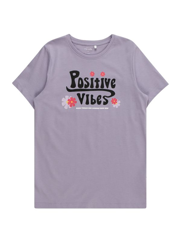 NAME IT NAME IT Тениска 'VEEN'  жълто / люляк / малина / черно