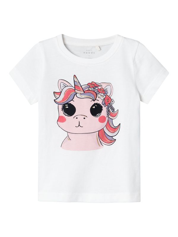 NAME IT NAME IT Тениска 'VEEN'  злато / розово / бледорозово / бяло