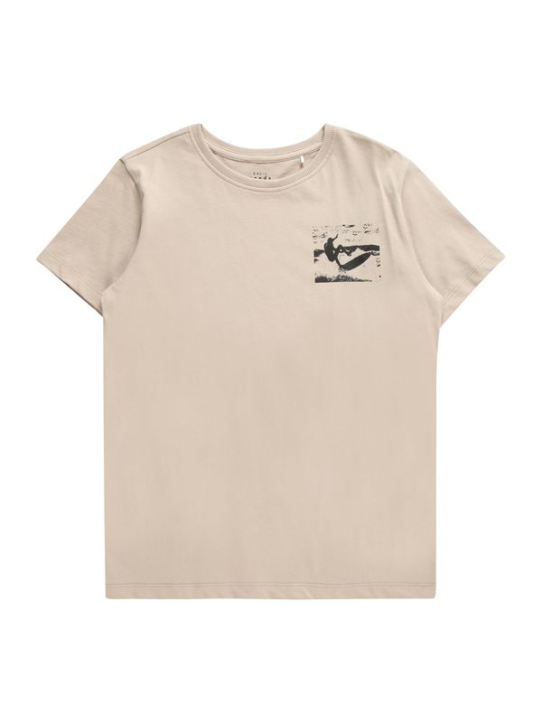 NAME IT NAME IT Тениска 'VELIX'  тъмнобежово / жълто / черно