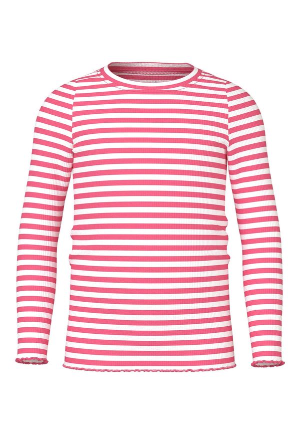 NAME IT NAME IT Тениска 'VEMMA'  розово / бяло