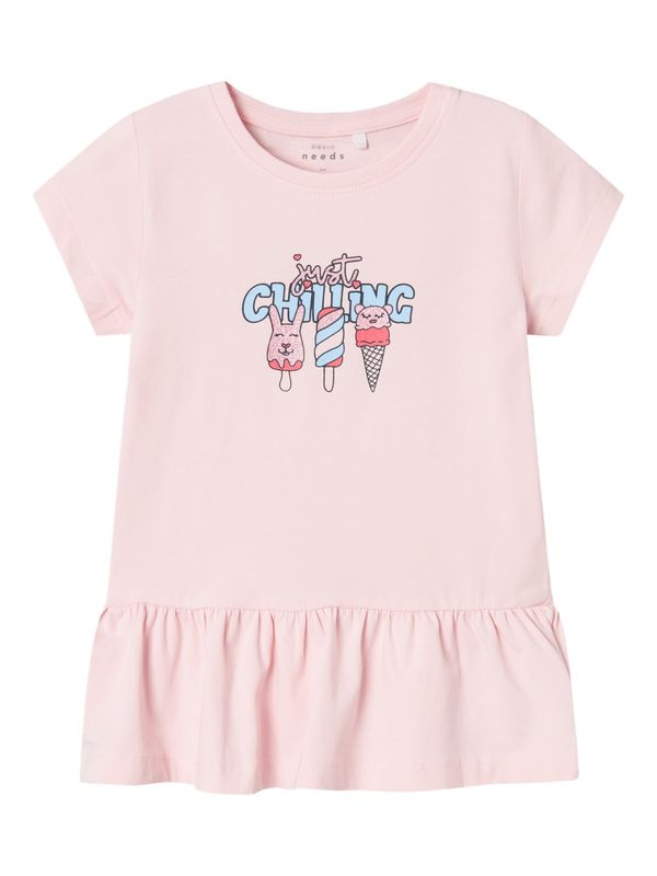 NAME IT NAME IT Тениска 'VIANE'  светлосиньо / бледорозово / питая / черно