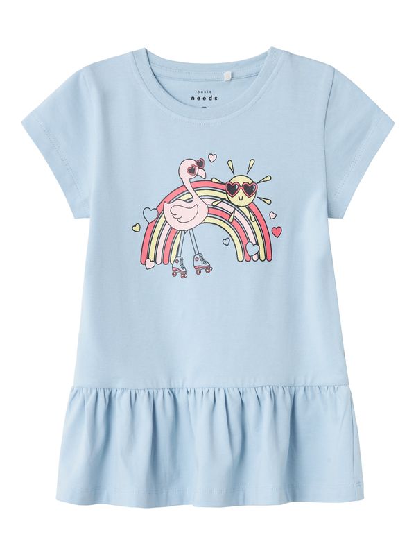 NAME IT NAME IT Тениска 'VIANE'  светлосиньо / светложълто / бледорозово / червено