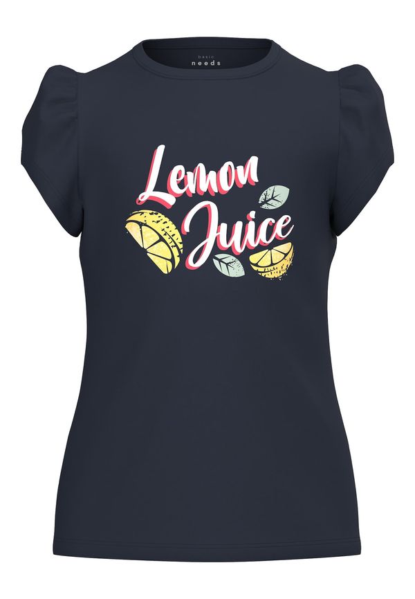 NAME IT NAME IT Тениска 'VIBEKE'  морскосиньо / жълто / магента / бяло