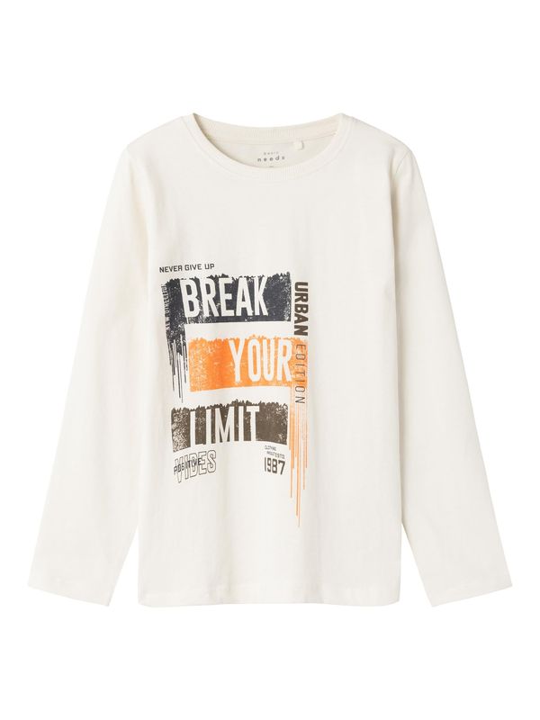 NAME IT NAME IT Тениска 'VICTOR'  кремаво / кафяво / оранжево / черно