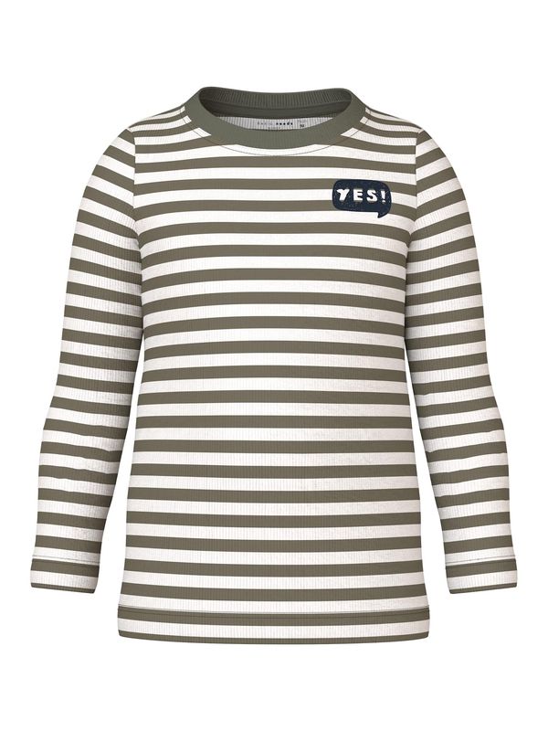 NAME IT NAME IT Тениска 'VILLY'  нощно синьо / брокат / бяло