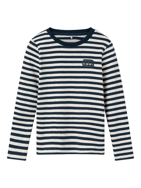 NAME IT NAME IT Тениска 'VILLY'  сапфирено синьо / сив меланж