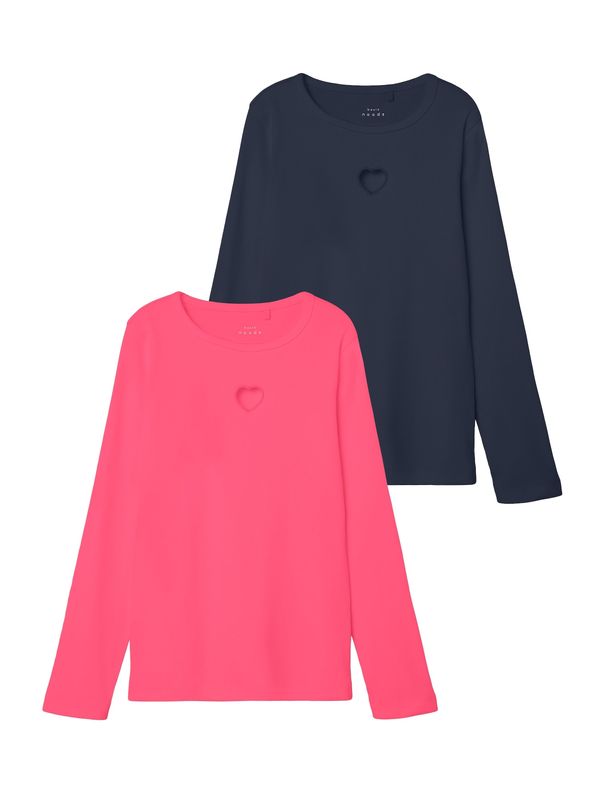 NAME IT NAME IT Тениска 'VININSE'  нейви синьо / розово