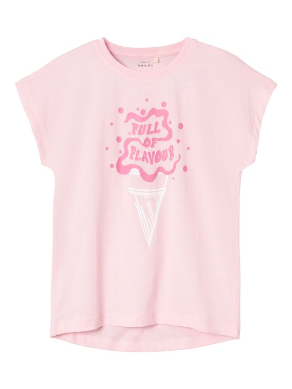 NAME IT NAME IT Тениска 'VIOLET'  бледорозово / светлорозово / бяло