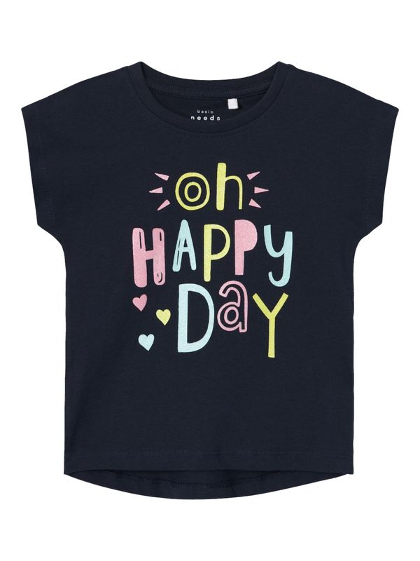 NAME IT NAME IT Тениска 'VIOLET'  морскосиньо / жълто / мента / светлорозово